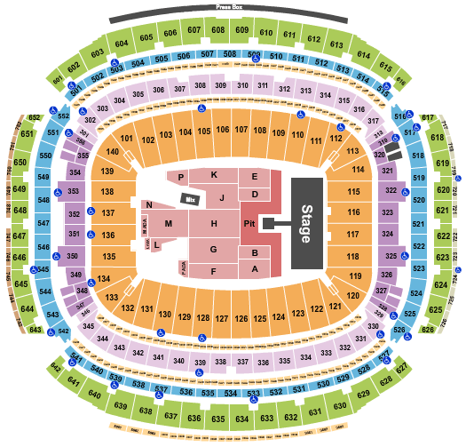 NRG Stadium AC/DC Seating Chart